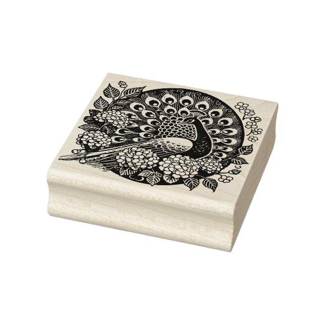 Peacock  rubber stamp (Stamp)