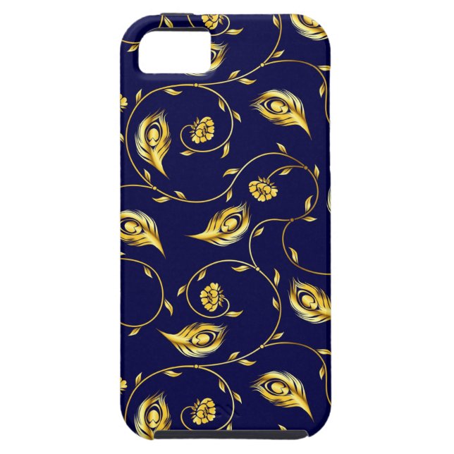 Peacock Sari Pattern Case-Mate iPhone Case (Back)