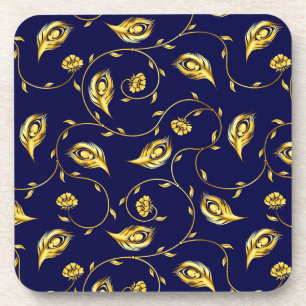 Peacock Sari Pattern Coaster