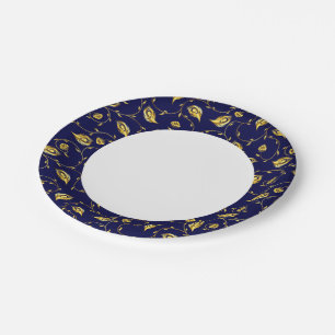 Peacock Sari Pattern Paper Plate