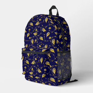 Peacock Sari Pattern Printed Backpack