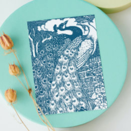 Peacock Save the Date Announcement Postcard