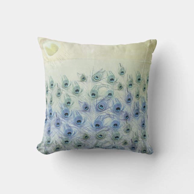 Peacock Sea Fantasy Deco Pillow (Front)
