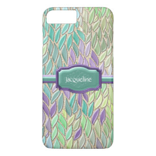 Peacock Sea Glass Mosaic Feather Impressionistic Case-Mate iPhone Case