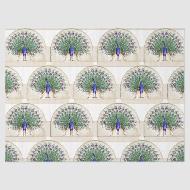 Peacock Series Design  8 Tissue Paper (Front)