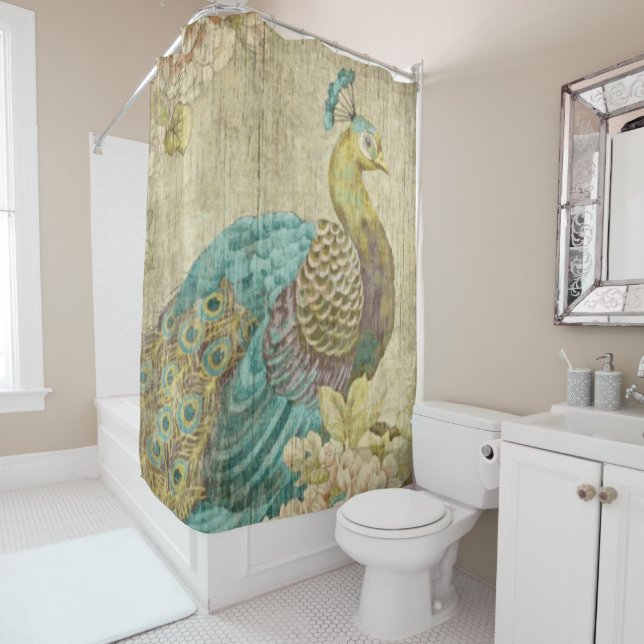 Peacock - Shower Curtain (In Situ)