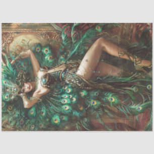 Peacock showgirl tissue paper