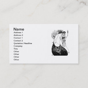 Peacock Skirt Beardsley Art Nouveau Business Card