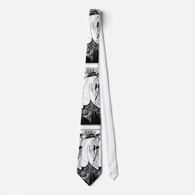 Peacock Skirt Beardsley Art Nouveau Tie (Front)