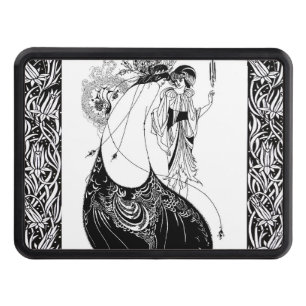 Peacock Skirt Beardsley Art Nouveau Trailer Hitch Cover