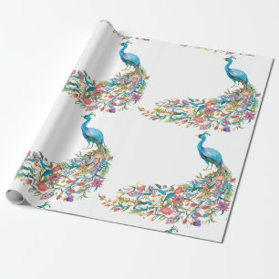 Peacock Special Patina Wrapping Paper