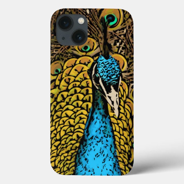 Peacock Splendour Illustration Case-Mate iPhone Case (Back)