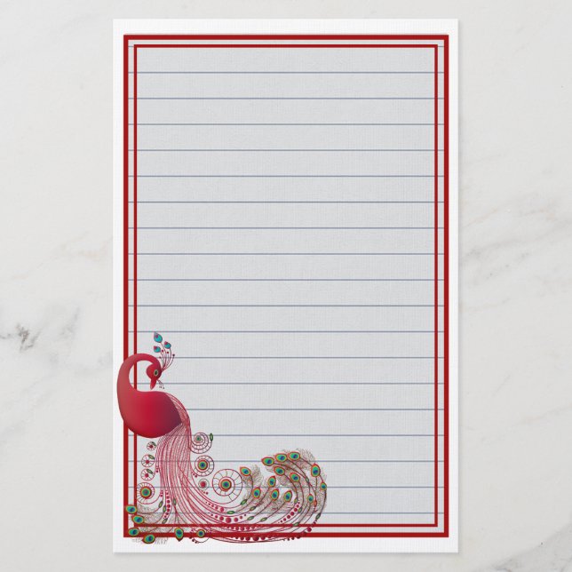 Peacock Stationery (Front)