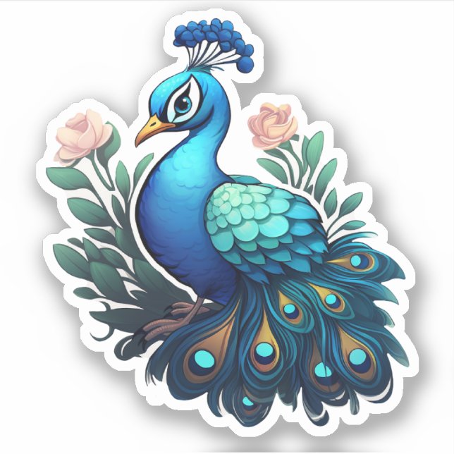 Peacock Sticker (Front)
