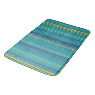 Peacock Stripes Bath Mat