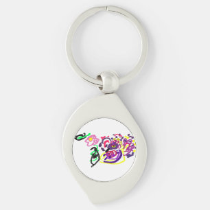 Peacock style keychain
