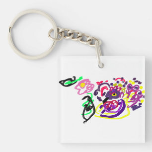 Peacock style keychain