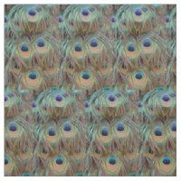Peacock Tail Feathers Fabric
