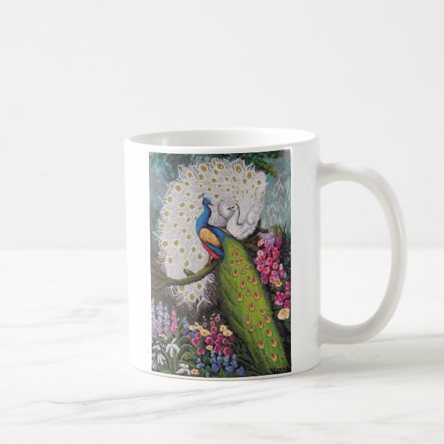 Peacock Tapestry 010110 009 Coffee Mug (Right)