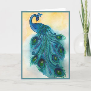 Peacock Thank You Card