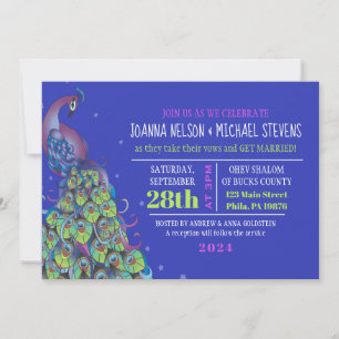 Peacock thème Faire-part de mariage Invitation de 