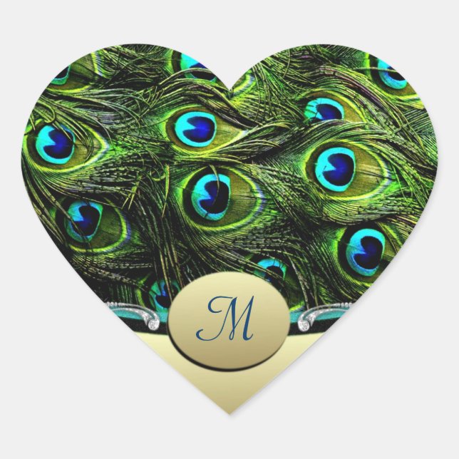 Peacock  Theme Wedding Envelope Seals (Front)