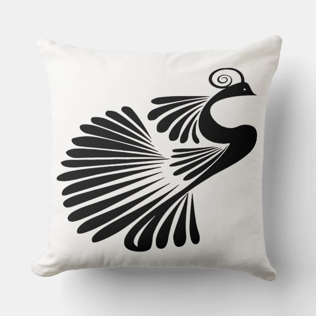 Peacock Throw Pillow (Front)
