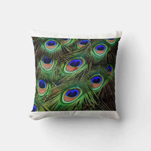 peacock throw pillow (Front)