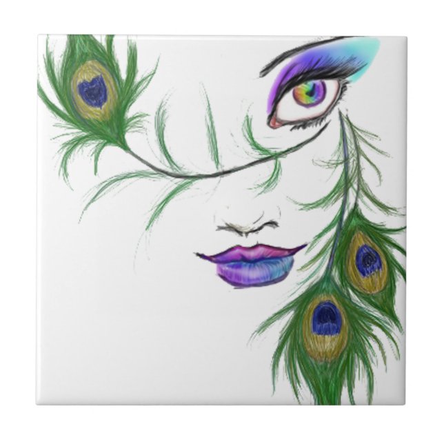 Peacock Tile (Front)
