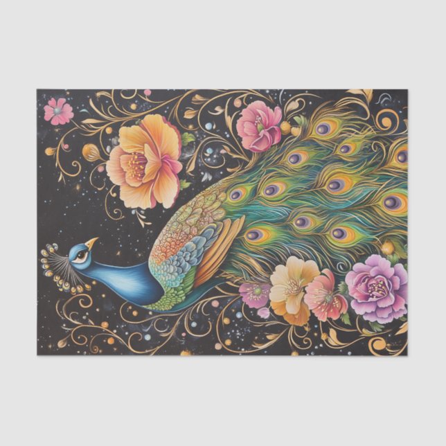 Peacock  tissue paper (Front)