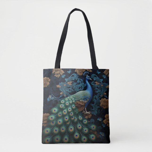 Peacock Toter Tote Bag (Front)