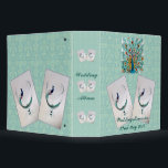 Peacock Turquoise Wedding Personalized Binder<br><div class="desc">Featuring beautiful peacocks,  the national bird of India. Easily add your own photo and personalised text to this turquoise album. The peafowl are from my glass paintings. 
Copyright Annabel Potter</div>