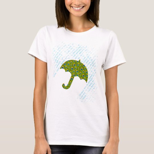 Peacock Umbrella Bridal Shower T-shirts