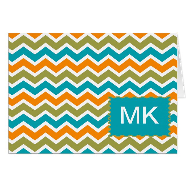 Peacock Vibrant Tribal Zigzag (Front Horizontal)