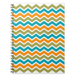 Peacock Vibrant Tribal Zigzag Notebook