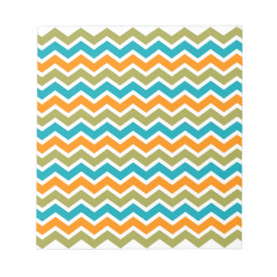 Peacock Vibrant Tribal Zigzag Notepad