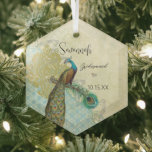 Peacock Vintage Bird Bridesmaid Ornaments<br><div class="desc">see more vintage bird products</div>