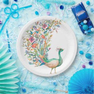 Peacock Vintage Illustration Plates
