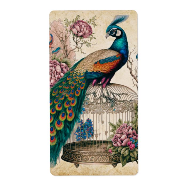 Peacock vintage sur Bird Cage Victorian (Devant)