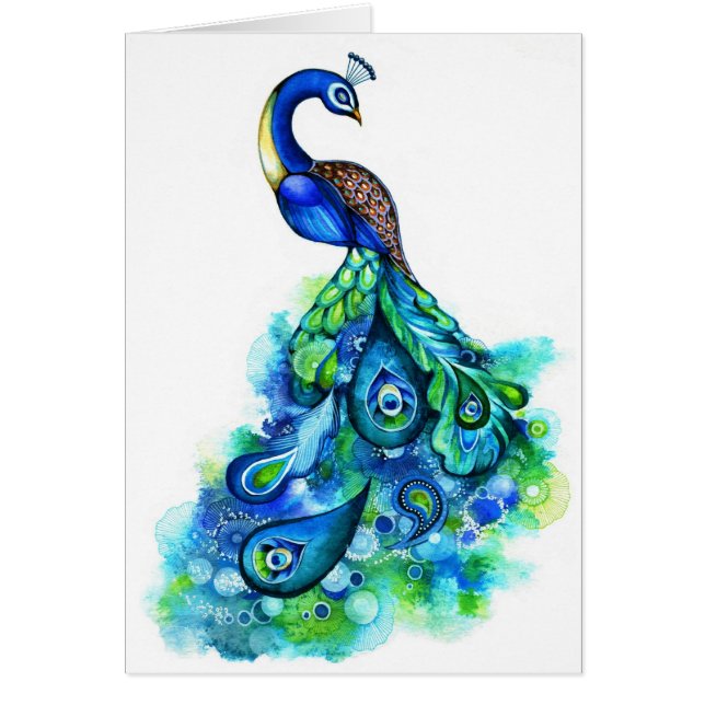 Peacock Watercolor (Front)