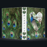 Peacock Wedding Binder<br><div class="desc">Customize this peacock design to put all your amazing wedding memorize inside. The beautiful peacock feather photography makes this a very unique design for this binder. Put your own wedding picture in the heart on the cover for an extra special binder. The bride and the groom on front would make...</div>