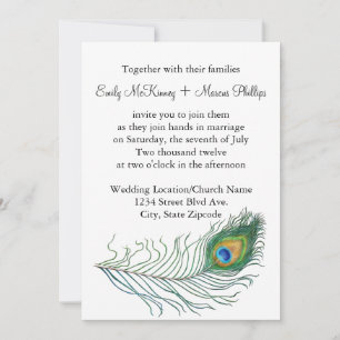 Peacock Wedding Invitation