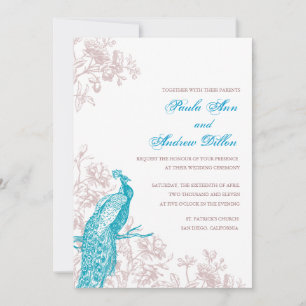 Peacock Wedding Invitation