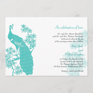 Peacock Wedding Invitation