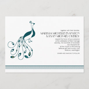 Peacock Wedding Invitation