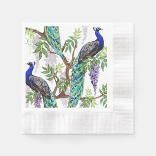 Peacock Wedding Napkin