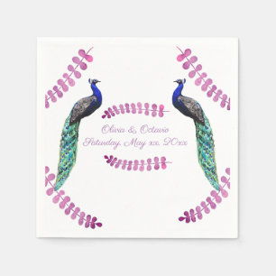 Peacock Wedding Napkin