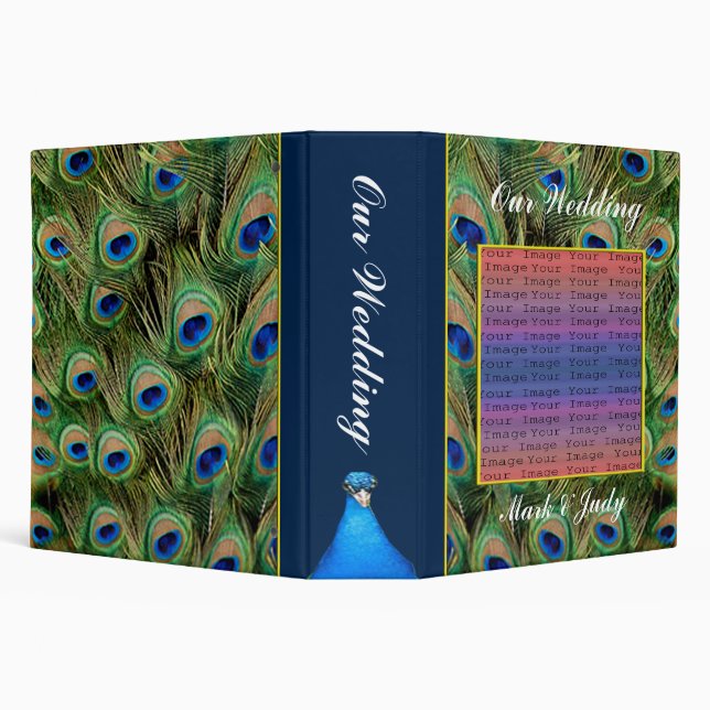 Peacock Wedding Photo Album/Guest Book Binder (Background)