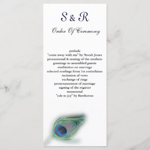 peacock Wedding program