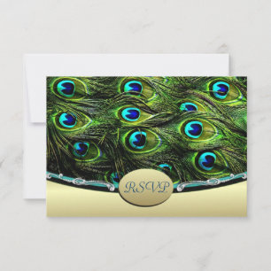 Peacock Wedding RSVP Wedding Cards